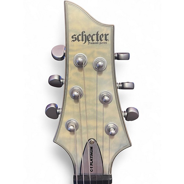 Used 2023 Schecter Guitar Research C1 Platinum Gray Solid Body Electric Guitar