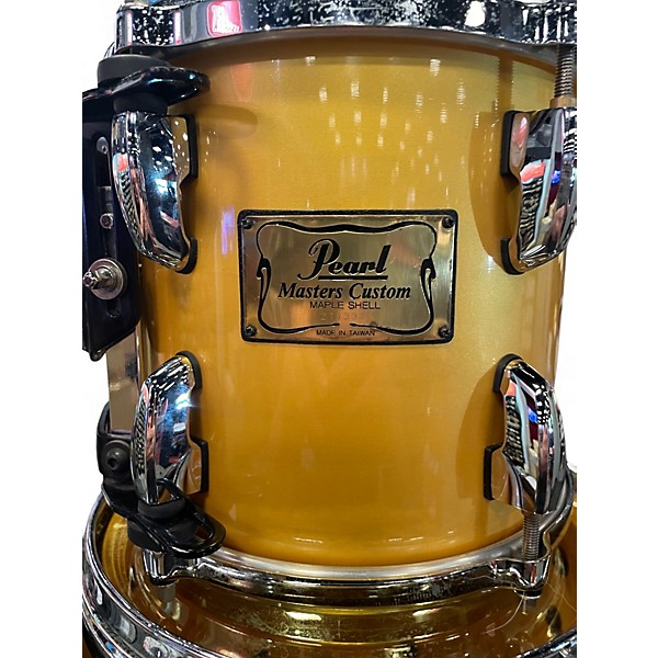 Used Pearl 6 Piece MASTERS CUSTOM MAPLE SHELL Antique Gold Drum Kit