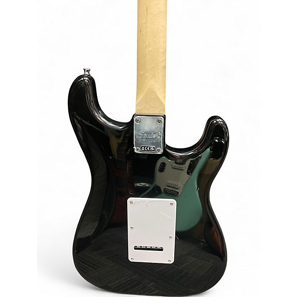 Used Squier SONIC STRATOCASTER LEFT HANDED Black Solid Body Electric Guitar