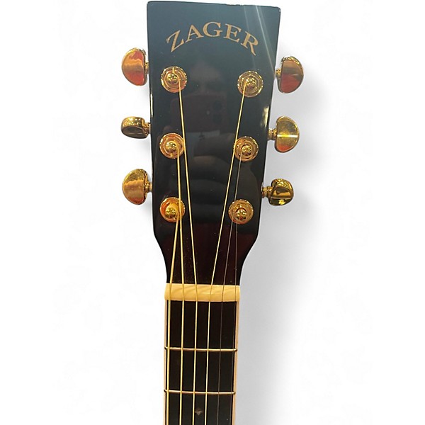 Used Zager zad80ce Black Acoustic Electric Guitar
