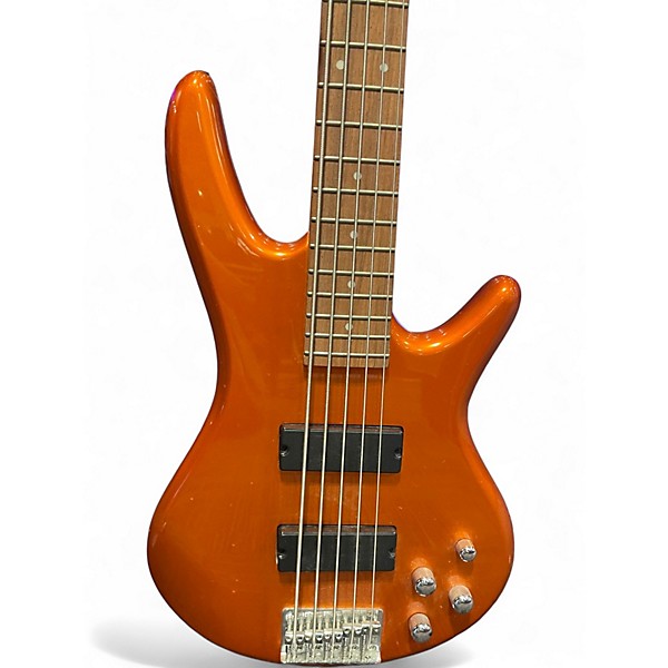 Used Ibanez GSR205 5 String Metallic Orange Electric Bass Guitar