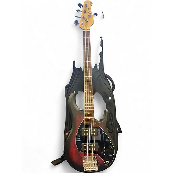 Used Sterling by Music Man STINGRAY5 TRANS RED BURST Electric Bass Guitar