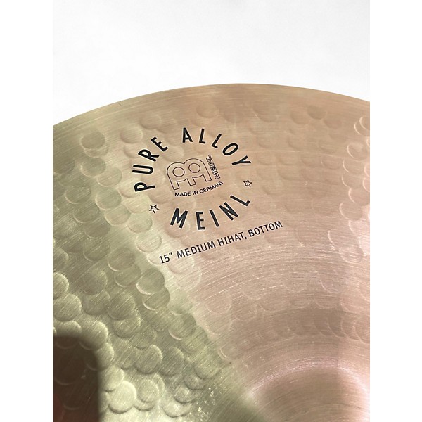 Used MEINL 15in PURE ALLOY MEDIUM HIHAT PAIR Cymbal