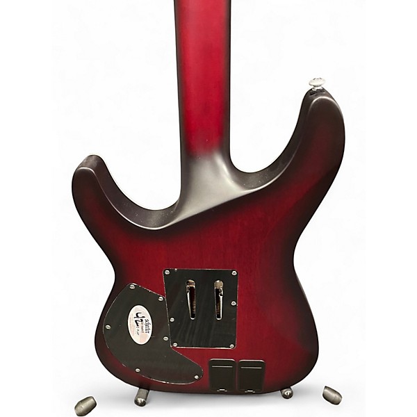 Used Schecter Guitar Research C1 Platinum FR S Crimson Red Burst Solid Body Electric Guitar