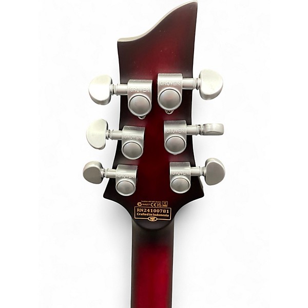 Used Schecter Guitar Research C1 Platinum FR S Crimson Red Burst Solid Body Electric Guitar