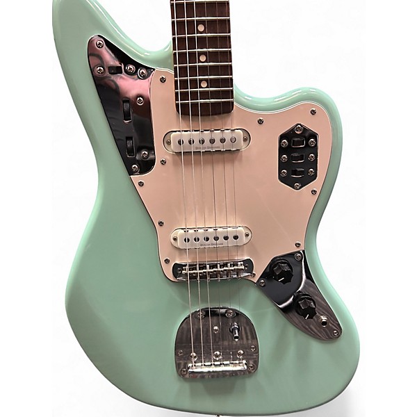 Used Squier JAGUAR Blue Solid Body Electric Guitar