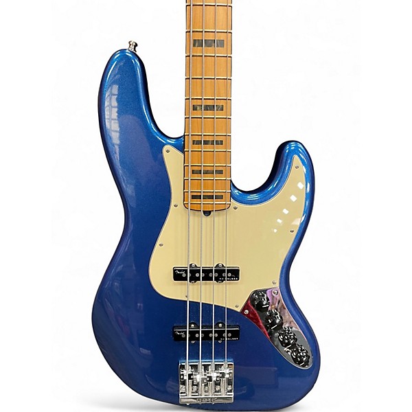 Used Fender American Ultra Jazz Bass Cobra Blue Electric Bass Guitar