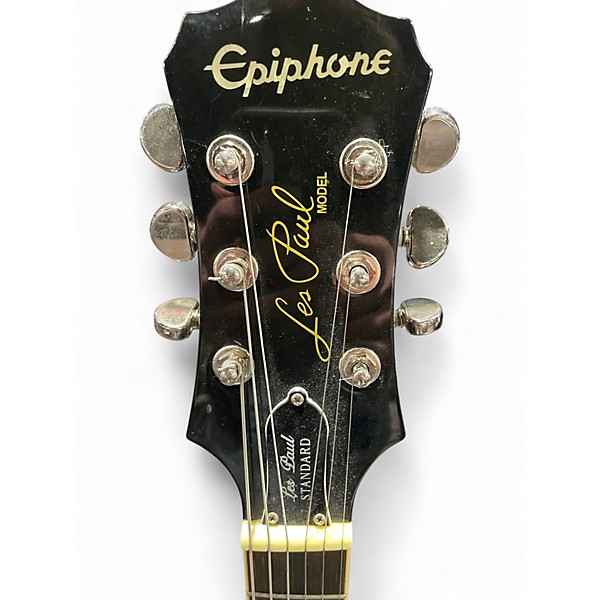 Used Epiphone Les Paul Standard Ebony Solid Body Electric Guitar