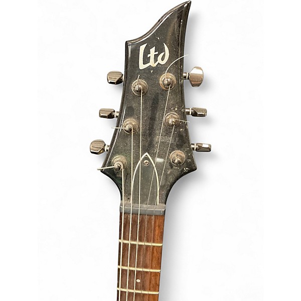 Used ESP LTD F-100FM Black Solid Body Electric Guitar