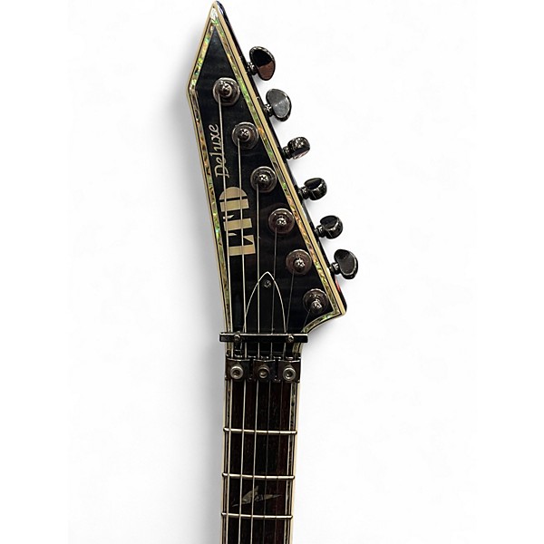 Used ESP LTD M1000 Trans Black Solid Body Electric Guitar