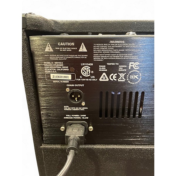 Used Gallien-Krueger MB115-II Ultralight 200W 1x15 Bass Combo Amp