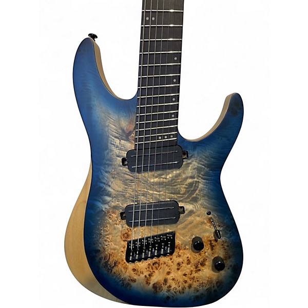 Used Schecter Guitar Research Reaper-7 Sky Burst Solid Body Electric Guitar