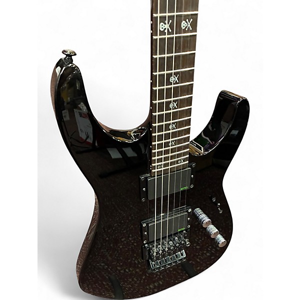 Used ESP KH602 Kirk Hammett Signature Metallic Black Solid Body Electric Guitar