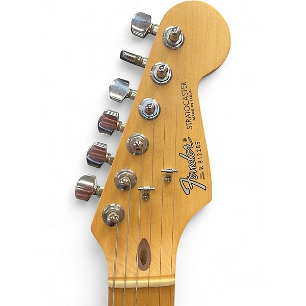 Vintage 1989 Fender Standard Stratocaster Black Solid Body Electric Guitar