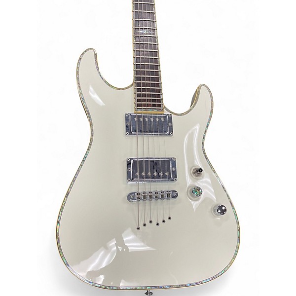 Used Schecter Guitar Research C-1 Elite Cream Solid Body Electric Guitar