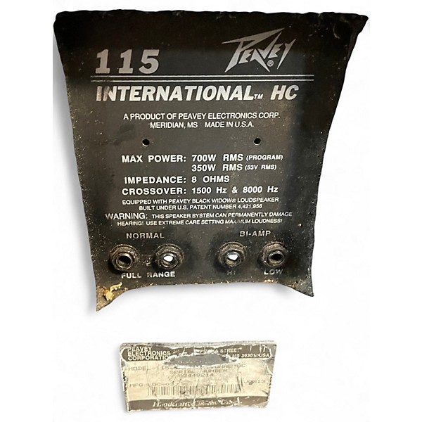 Used Peavey 115 INTERNATIONAL HC Guitar Cabinet