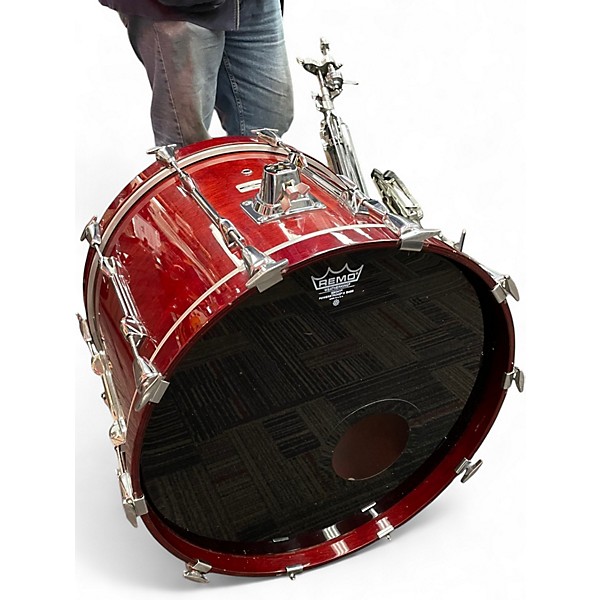 Used Yamaha 5 Piece RECORDING Trans Red Drum Kit