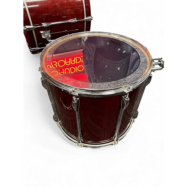 Used Yamaha 5 Piece RECORDING Trans Red Drum Kit