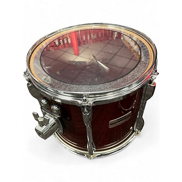 Used Yamaha 5 Piece RECORDING Trans Red Drum Kit