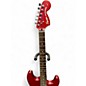 Used Squier DELUXE FAT STRATOCASTER Satin Red Solid Body Electric Guitar