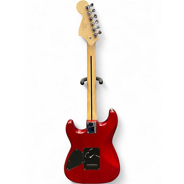 Used Squier DELUXE FAT STRATOCASTER Satin Red Solid Body Electric Guitar