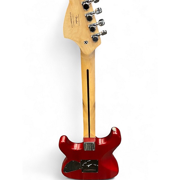Used Squier DELUXE FAT STRATOCASTER Satin Red Solid Body Electric Guitar
