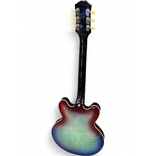 Used 2021 Epiphone ES335 FIGURED Blueberry Burst Hollow Body Electric Guitar