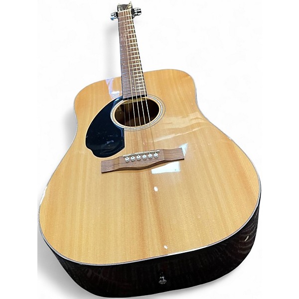 Used Fender LEFT HANDED CD60S Natural Acoustic Guitar
