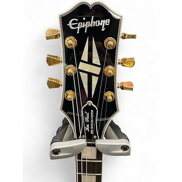 Used 2022 Epiphone Matt Heafy Les Paul Custom Black Solid Body Electric Guitar