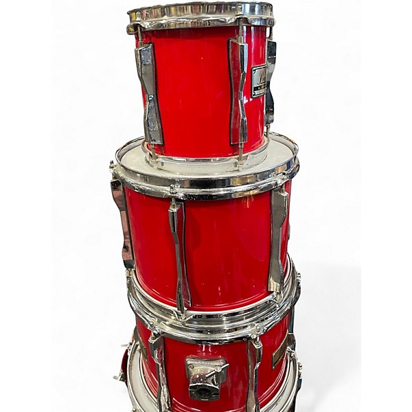 Used Pearl 6 Piece All Birch 6 Piece Shell Pack Red Drum Kit