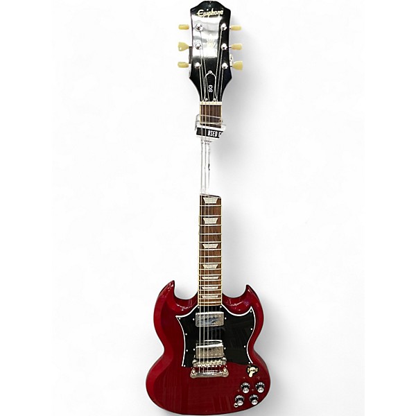 Used Epiphone SG Cherry Solid Body Electric Guitar
