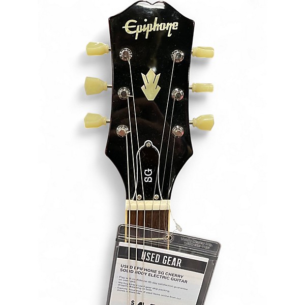 Used Epiphone SG Cherry Solid Body Electric Guitar