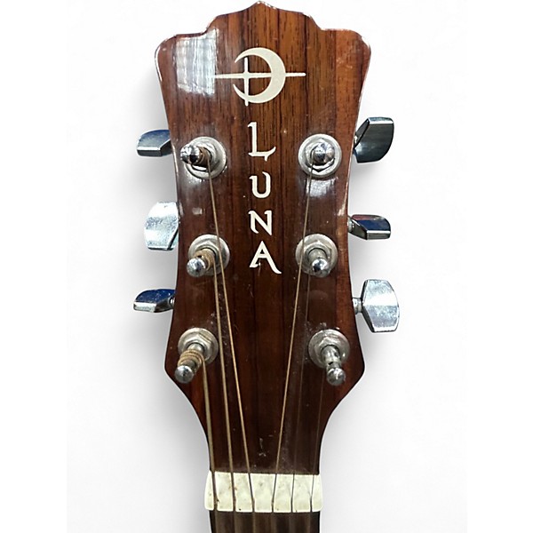 Used Luna Gypsy Exotic Spalt Natural Acoustic Electric Guitar
