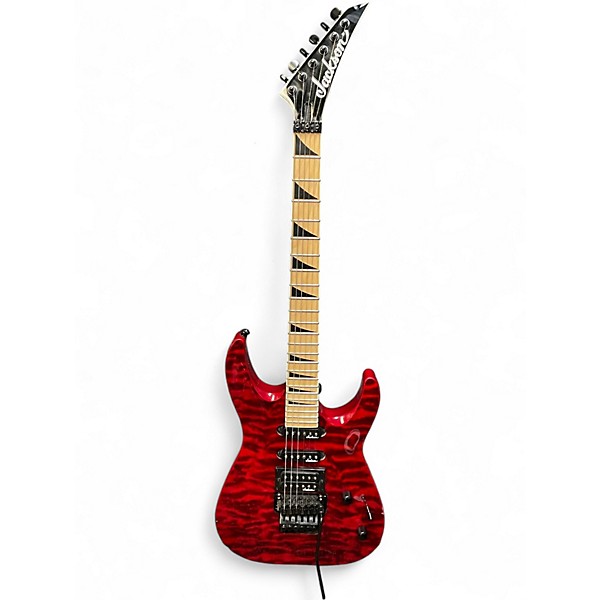 Used Jackson JS34Q Dinky Trans Red Solid Body Electric Guitar