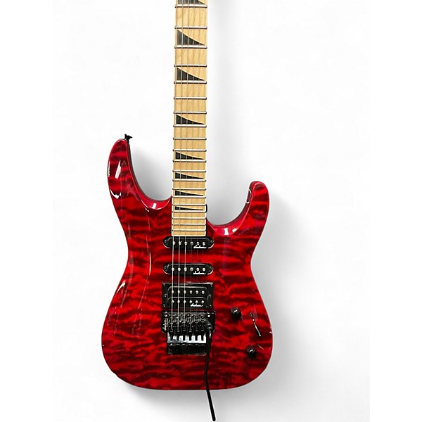 Used Jackson JS34Q Dinky Trans Red Solid Body Electric Guitar