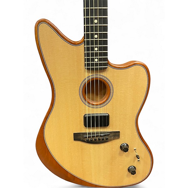 Used Fender ACOUSTASONIC JAZZ MASTER Natural Acoustic Guitar