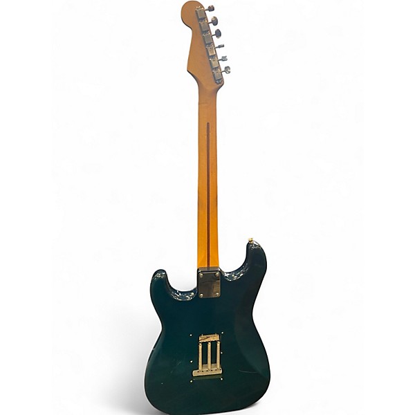 Vintage 1990s Squier Silver Series Stratocaster Blue Solid Body Electric Guitar