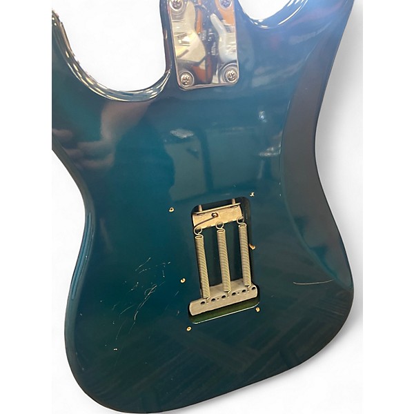 Vintage 1990s Squier Silver Series Stratocaster Blue Solid Body Electric Guitar