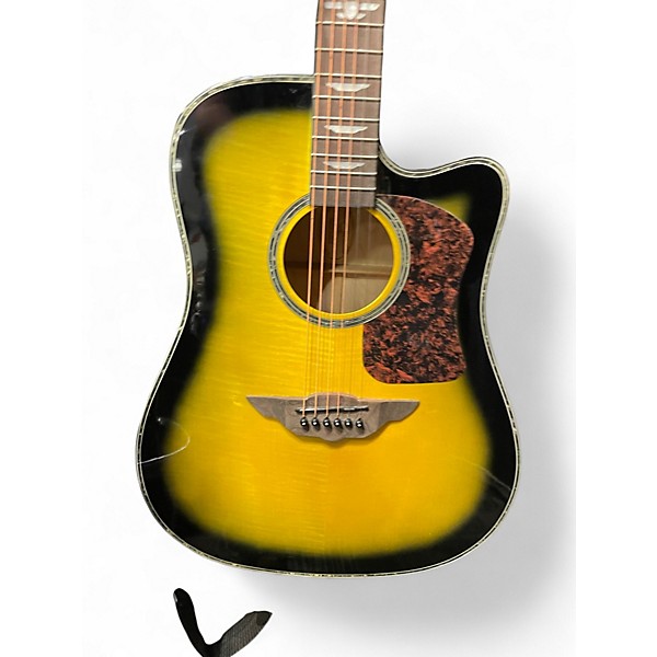 Used Keith Urban Guitar 2 Tone Sunburst Acoustic Electric Guitar