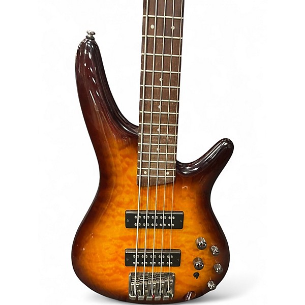 Used 2022 Ibanez SR405EQM Dragon Eye Burst Electric Bass Guitar