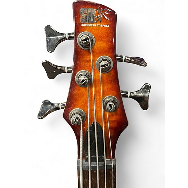 Used 2022 Ibanez SR405EQM Dragon Eye Burst Electric Bass Guitar
