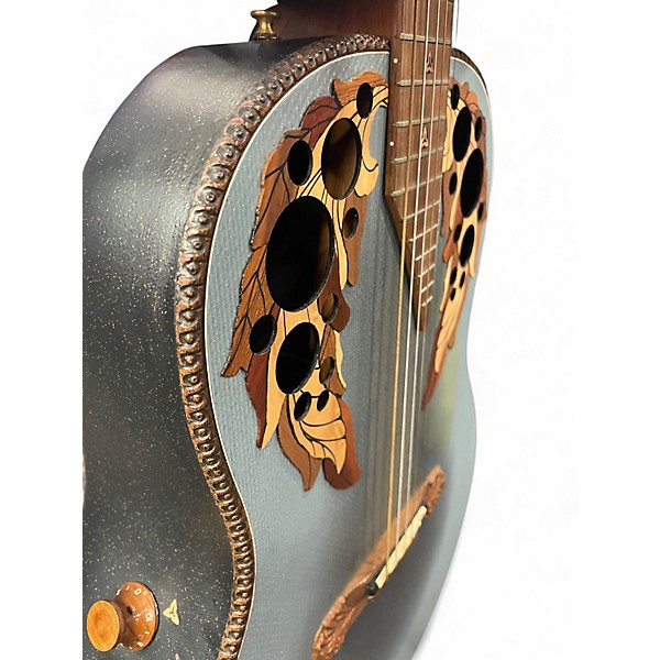 Used Ovation ADAMAS 1687GT-8 Reverse Blue Burst Acoustic Electric Guitar