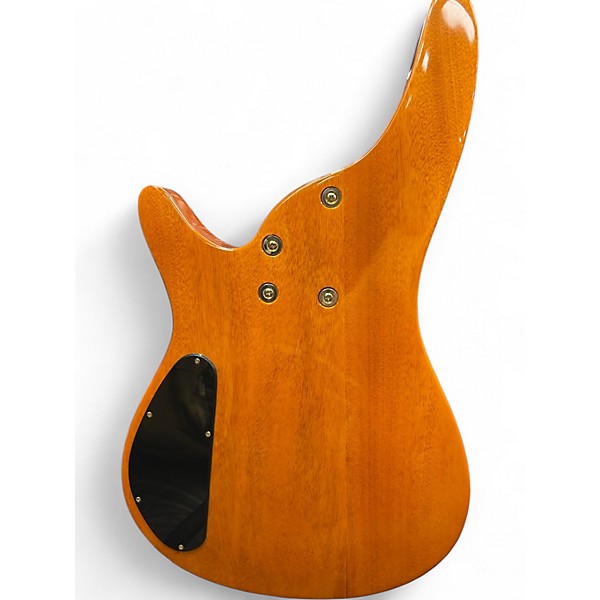 Used Brice 6 string Orange Electric Bass Guitar