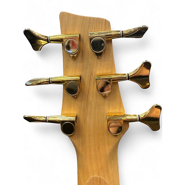 Used Brice 6 string Orange Electric Bass Guitar