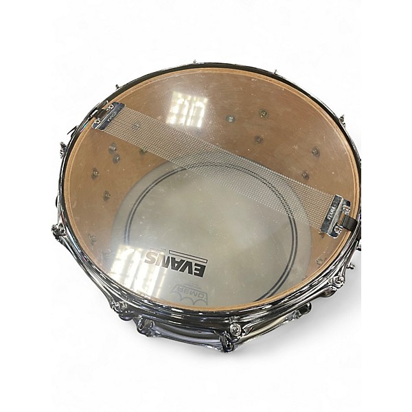 Used Yamaha 14X6.5 Oak Custom Snare Silver Sparkle Drum