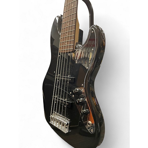 Used Squier Affinity Jazz Bass VI Metallic Black Electric Bass Guitar