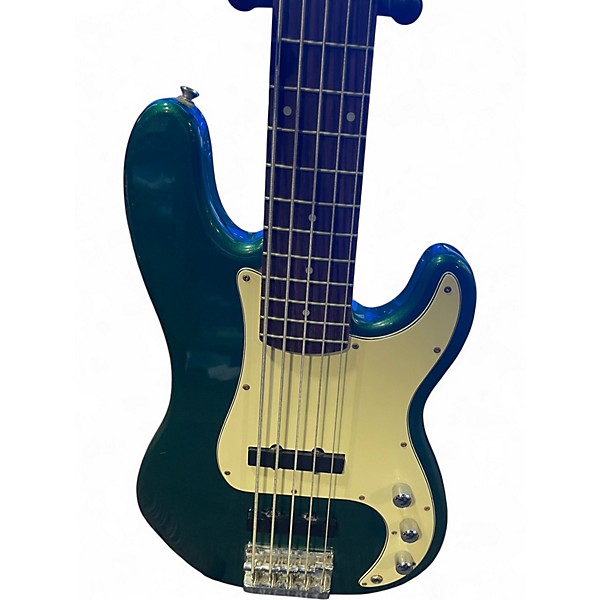 Used Squier Standard Precision Bass Forest Green Electric Bass Guitar