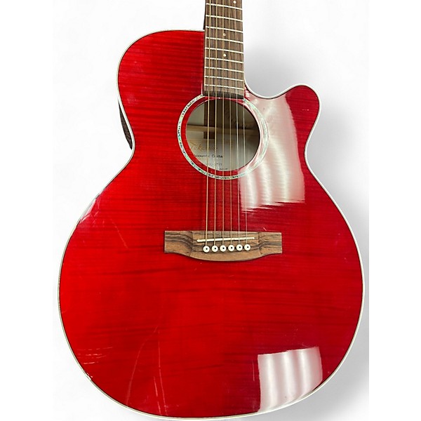 Used Takamine EG440C Red Acoustic Electric Guitar