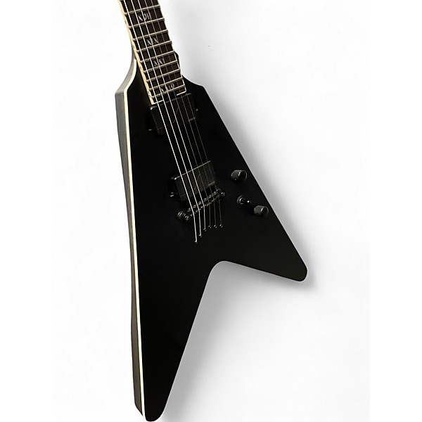 Used Schecter Guitar Research V1 SLS Satin Black Solid Body Electric Guitar