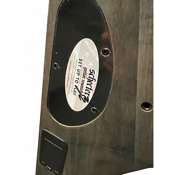 Used Schecter Guitar Research V1 SLS Satin Black Solid Body Electric Guitar